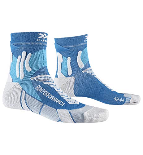 X-Socks Run Performance Socks, Unisex Adulto, Teal Blue/Pearl Grey, 42-44