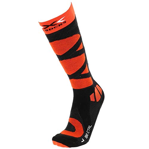 X-Socks Ski Control 4.0 Invierno Calcetines De Esquí, Hombre, Anthracite Melange/x-Orange, 39/41