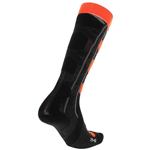 X-Socks Ski Control 4.0 Invierno Calcetines De Esquí, Hombre, Anthracite Melange/x-Orange, 39/41