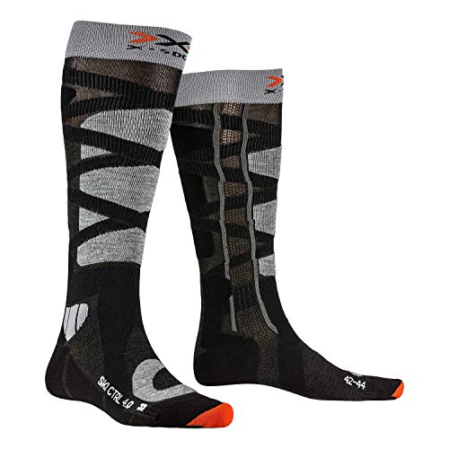 X-Socks Ski Control 4.0 Invierno Calcetines De Esquí, Hombre, Anthracite Stone Grey Melange, 42/44
