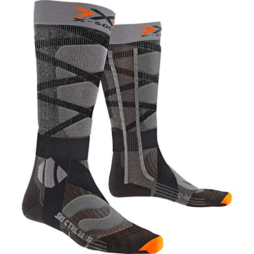 X-Socks Ski Control 4.0 Invierno Calcetines De Esquí, Hombre, Anthracite Stone Grey Melange, 42/44