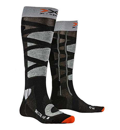 X-Socks Ski Control 4.0 Invierno Calcetines De Esquí, Hombre, Anthracite Stone Grey Melange, 42/44