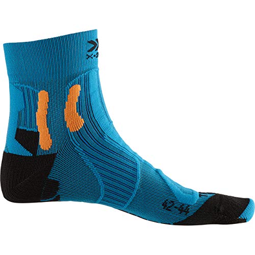 X-Socks Trail Run Energy Socks, Unisex Adulto, Teal Blue/Sunset Orange, 42-44