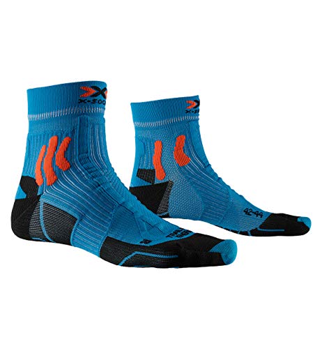 X-Socks Trail Run Energy Socks, Unisex Adulto, Teal Blue/Sunset Orange, 42-44