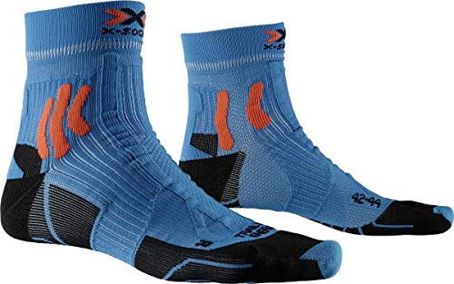 X-Socks Trail Run Energy Socks, Unisex Adulto, Teal Blue/Sunset Orange, 42-44