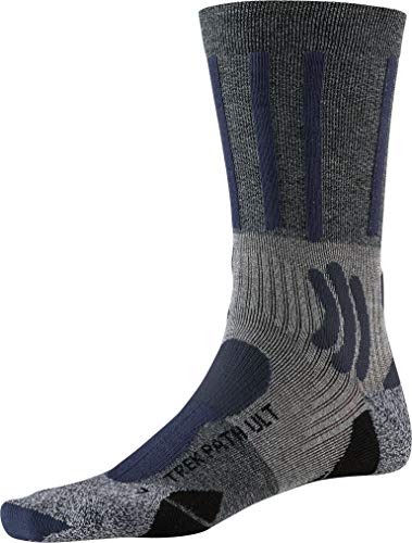 X-Socks Trek Path Ultra Light Socks, Unisex Adulto, Opal Black/Dolomite Grey Melange, 35-38