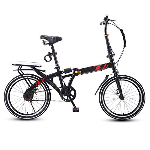 XBSXP Bicicleta Plegable para Mujeres Adultas de 16 Pulgadas, Bicicleta de Crucero, Bicicletas compactas de 7 velocidades, Bicicleta de montaña, Bicicletas urbanas híbridas para estudian