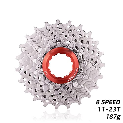 XCSM Bicicleta De Carretera MTB 8 ​​velocidades 11-23T Cassette De Acero 8S 16S 24S Piñón De Rueda Libre Piezas De Bicicleta Plata 187g