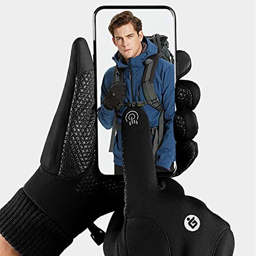 XGWML Guantes De Invierno, Ciclismo De Pantalla Táctil Caliente, Repelente Al Agua, Antideslizantes, Deportes Al Aire Libre, Viga, Montañismo, Esquí (Gray,XXL)