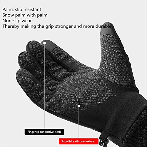 XGWML Guantes De Invierno, Ciclismo De Pantalla Táctil Caliente, Repelente Al Agua, Antideslizantes, Deportes Al Aire Libre, Viga, Montañismo, Esquí (Gray,XXL)