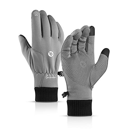 XGWML Guantes De Invierno, Ciclismo De Pantalla Táctil Caliente, Repelente Al Agua, Antideslizantes, Deportes Al Aire Libre, Viga, Montañismo, Esquí (Gray,XXL)