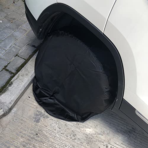 XGzhsa Funda Protectora para Rueda de Repuesto, 4 Piezas Neumático Repuesto Cubierta, Bolsas de Almacenamiento para neumáticos de Repuesto a Prueba de Polvo, para SUV, RV, Remolque, camión, 65 X 37CM