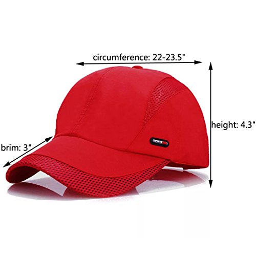 XIANGUO Sombrero de Gorra， Gorras Béisbol Hombre Mujer Verano Secado Rápido Sol Gorra Deporte Al Aire Libre Golf Tennis Running Gorra