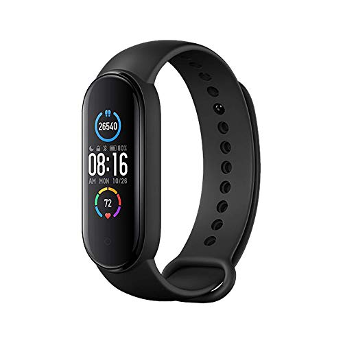 Xiaomi Band 5, Unisex adulto, Negro, *Gran pantalla dinámica a color de 1.1”*Monitorea completamente tu ritmo cardíaco, el sueño y el estado