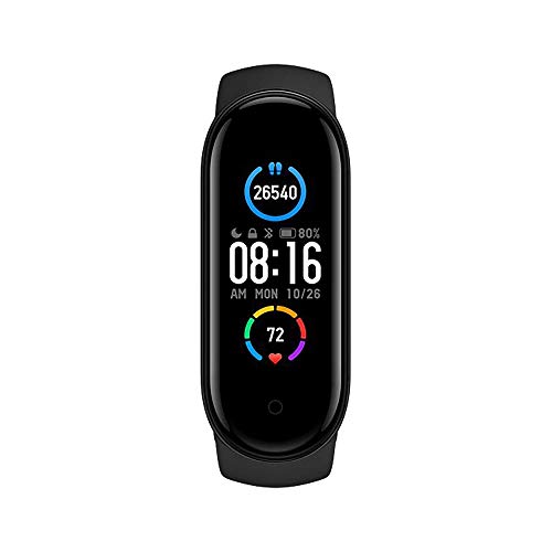 Xiaomi Band 5, Unisex adulto, Negro, *Gran pantalla dinámica a color de 1.1”*Monitorea completamente tu ritmo cardíaco, el sueño y el estado