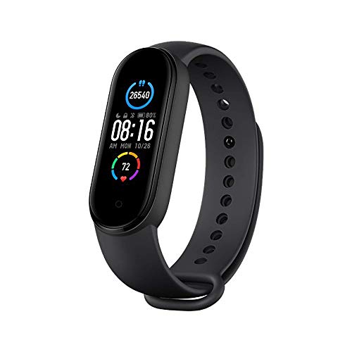 Xiaomi Band 5, Unisex adulto, Negro, *Gran pantalla dinámica a color de 1.1”*Monitorea completamente tu ritmo cardíaco, el sueño y el estado