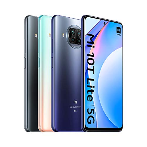 Xiaomi Mi 10T Lite 5G - Smartphone 6+128GB, 6,67"" FHD+ DotDisplay, Snapdragon 750G, Cámara cuádruple de 64 MP con IA, 4820 mAh, Azul Atlántico (Versión oficial), con Alexa Hands-Free