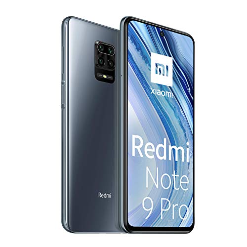 Xiaomi Redmi Note 9 Pro - Smartphone con pantalla FHD+ 6.67" DotDisplay (6 GB+128 GB, cámara cuádruple 64 MP con IA, SnapdragonTM 720G, batería 5020 mAh) Gris