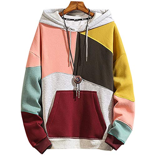 XIAOYAO Hombre Sudadera con Capucha Deportiva Manga Larga Hoodie