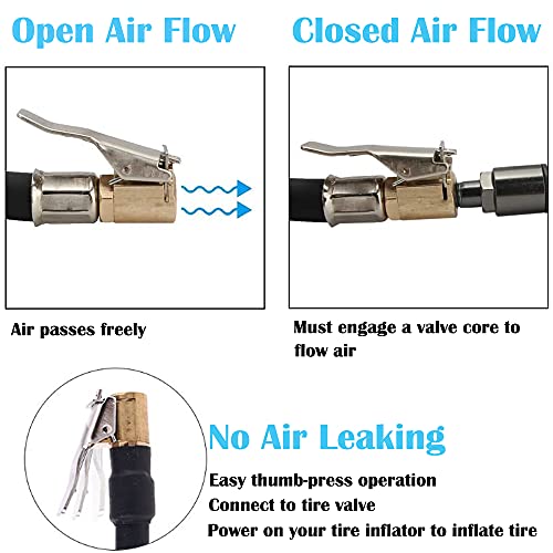 XINCHAO Conector de Válvula de Neumático 4 Piezas Conector de Válvula de Inflado Adaptador De Boquilla De Rosca para Neumático De Coche, Camión y Muchos Más, 8mm