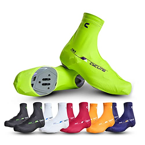 XJST Cubierta De Zapato De Ciclismo De Carretera, Esposas De Lluvia Deportivas Al Aire Libre, para Hombres, Mujeres, Botines De Bicicleta De Montaña, Adecuados para El Verano,Naranja,L