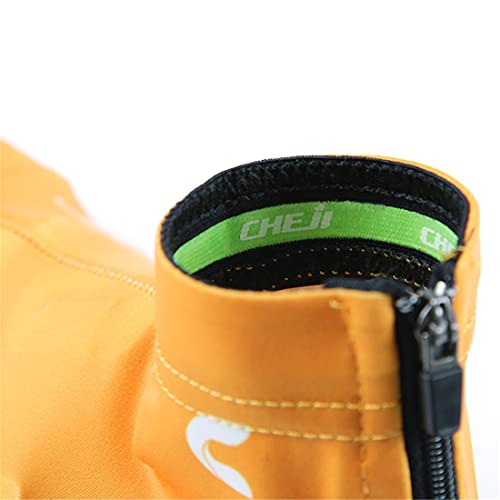 XJST Cubierta De Zapato De Ciclismo De Carretera, Esposas De Lluvia Deportivas Al Aire Libre, para Hombres, Mujeres, Botines De Bicicleta De Montaña, Adecuados para El Verano,Naranja,L