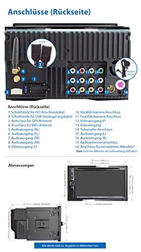 XOMAX XM-2DA6915 Radio de Coche con Android 10 I Quad Core, 2GB RAM, 32GB ROM I GPS I Soporte WiFi, 3G, 4G, Dab+, OBD2 I Bluetooth I 6,9" Pantalla Táctil I DVD, CD, USB, SD, RDS I 2 DIN