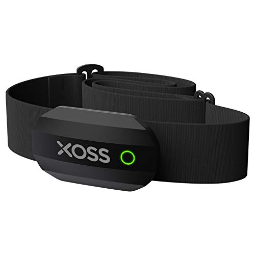 XOSS X1 Correa para el Pecho Monitor de frecuencia cardíaca Bluetooth / Ant + La Correa para el Pecho Impermeable se Puede conectar con Aplicaciones Deportivas, para Correr, Andar en Bicicleta