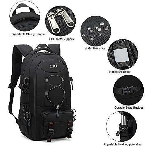 XQXA Mochila de viaje para ordenador portátil, 45 L, mochila duradera, apta para computadora de 17,3 pulgadas, mochilas de negocios para mujeres y hombres