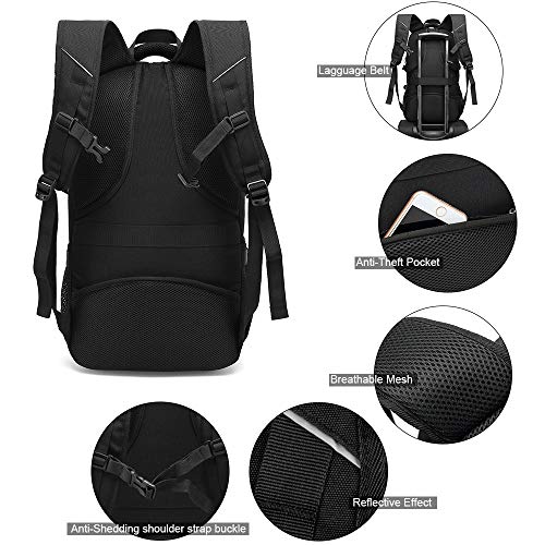 XQXA Mochila de viaje para ordenador portátil, 45 L, mochila duradera, apta para computadora de 17,3 pulgadas, mochilas de negocios para mujeres y hombres