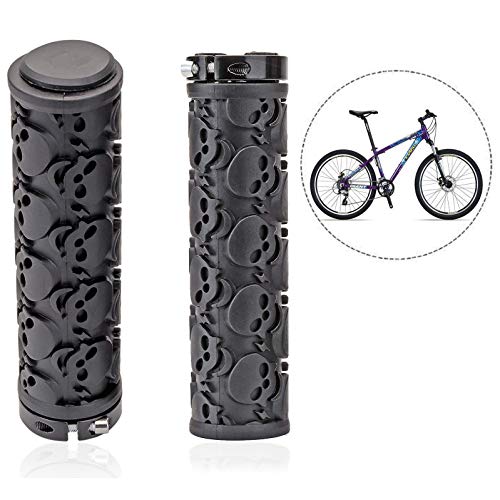 Xrten Puños de Bicicleta Universales Antideslizantes para Ciclismo de Montaña Bicicletas de Carretera ect, Negro