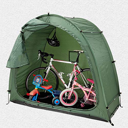 XUEXIU Bike Tent Bike Storage Shed 190T Almacenamiento De Bicicletas Cobertizo con Diseño De Ventana para La Tienda De Campaña Al Aire Libre para La Pesca De Invierno (Color : Black)