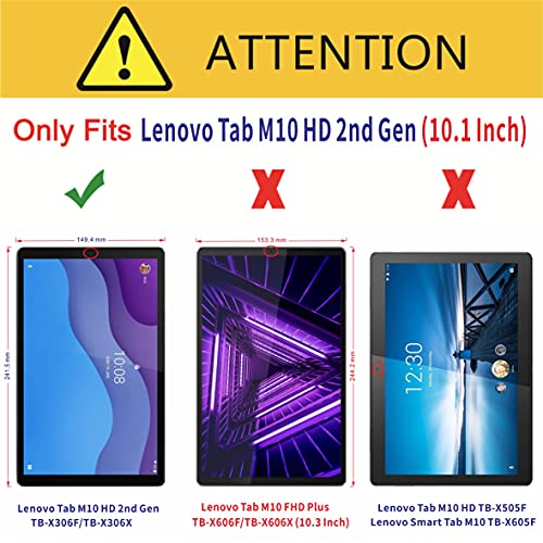 XunyLyee Funda infantil Compatible con Lenovo Smart Tab M10 HD 2nd Gen, EVA Prueba de golpes funda protectora com Mango de para Lenovo Tab M10 HD 2nd Gen TB-X306F/TB-X306X [10.1 Pulgadas]- Rosa