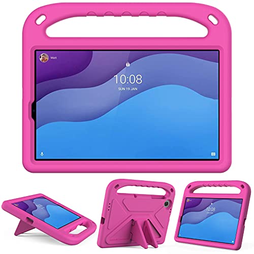 XunyLyee Funda infantil Compatible con Lenovo Smart Tab M10 HD 2nd Gen, EVA Prueba de golpes funda protectora com Mango de para Lenovo Tab M10 HD 2nd Gen TB-X306F/TB-X306X [10.1 Pulgadas]- Rosa