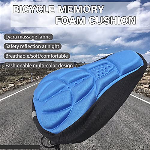 XYZCUP Funda Sillin Bicicleta Gel Inflado, Sillin Bicicleta Gel Suave, Sillin Bicicleta Usable Respirable Funda Gel Sillin Bicicleta Antideslizante Airbag Mojadura