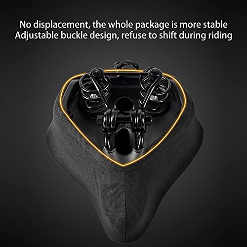 XYZCUP Funda Sillin Bicicleta Gel Inflado, Sillin Bicicleta Gel Suave, Sillin Bicicleta Usable Respirable Funda Gel Sillin Bicicleta Antideslizante Airbag Mojadura