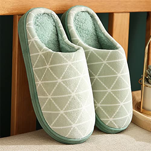 Xyzmdj Zapatillas Inicio Invierno Zapatillas cálidas para mujer Zapatillas antideslizantes de algodón para interiores con parte inferior del tendón (Color : B, Size : 38)