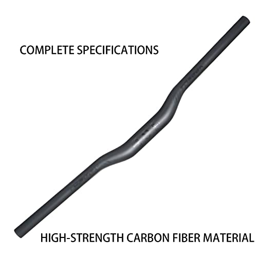 XZZ Manillar Bici CarbononegroManillaresparabicicletasAdecuado para Bicicletas de montaña, Bicicletas de Carretera.Manillares de Fibra de Carbono curvos/Rectos