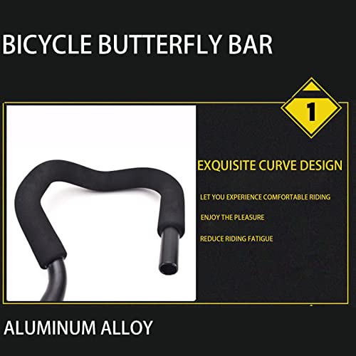 XZZ Manillar Manillar de Bicicleta Manillar de Mariposa Manillar para Bicicleta de Carretera de aleación de Aluminio 25.4MM/31.8MM Accesorios para Bicicleta