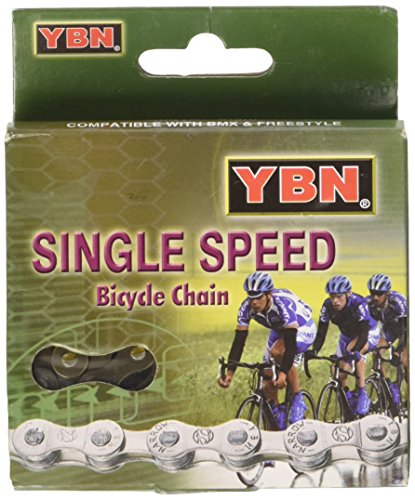 Yaban Chain S410 Cadena Ancha Anticorrosión, Unisex Adulto, Gris, 1 Velocidad