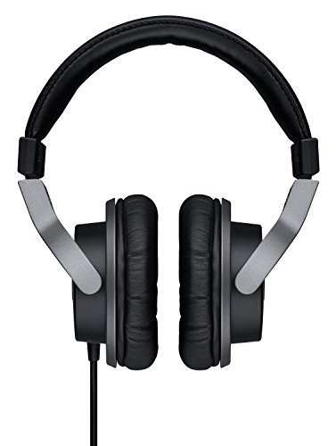 Yamaha HPH-MT7 Auriculares de estudio - Auriculares plegables de calidad con cable de 3 m y enchufe adaptador estéreo estándar de 6,3 mm, negro