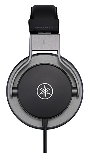 Yamaha HPH-MT7 Auriculares de estudio - Auriculares plegables de calidad con cable de 3 m y enchufe adaptador estéreo estándar de 6,3 mm, negro