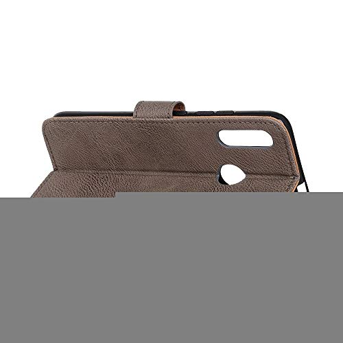 YANCAI Funda Protectora For Alcatel 1S / 1V / 3L 2020 Funda de Cuero Piel de Vaca Textura 2020 2020 Giro Horizontal con el sostenedor y Ranuras for Tarjetas y Monedero (Color : Khaki)