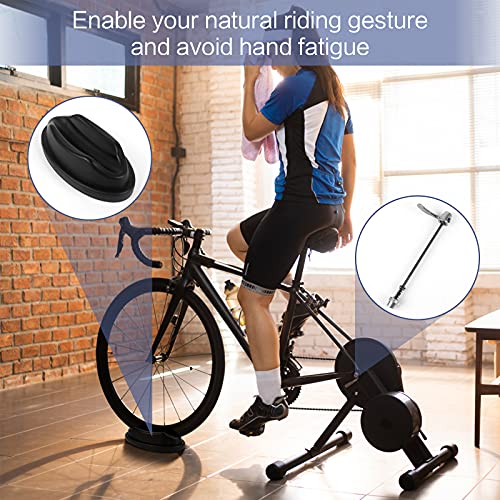 Yangfei 3Pcs Soporte Rueda Delantera y Eje para Rodillo, 1Pcs Bloque de Rueda Delantera y 2Pcs Pincho de Rueda Trasera para Entrenar Ciclismo en Interiores (Negro, 2 Tipos)