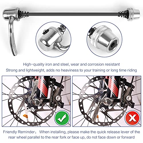 Yangfei 3Pcs Soporte Rueda Delantera y Eje para Rodillo, 1Pcs Bloque de Rueda Delantera y 2Pcs Pincho de Rueda Trasera para Entrenar Ciclismo en Interiores (Negro, 2 Tipos)