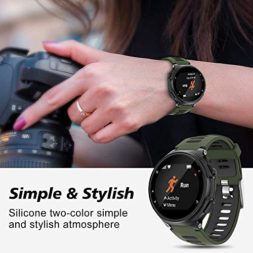 YASPARK Correa Forerunner 735XT, Pulsera de Deportivos de Silicona de Reloj Correa para Forerunner 235/Forerunner 235 Lite/Forerunner 230/220/Forerunner 620/Forerunner 630/Approach S20/S2/S6