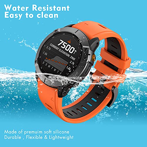 YASPARK Correa Garmin Fenix 5/Fenix 6 Pro/Fenix 5 Plus/Fenix 6/Forerunner 945/Forerunner 935/Instinct/Forerunner 745/Approach S60/S62/Quatix 5/6 Correa de Silicona de 22mm Pulseras