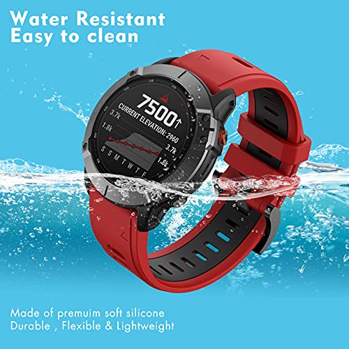 YASPARK Correa Garmin Fenix 5/Fenix 6 Pro/Fenix 5 Plus/Fenix 6/Forerunner 945/Forerunner 935/Instinct/Forerunner 745/Approach S60/S62/Quatix 5/6 Correa de Silicona de 22mm Pulseras