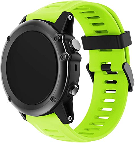 YASPARK Fenix 3 HR Correa, Silicona Bandas 26mm Repuesto Sport Accesorio QuickFit Pulsera para Fenix 3/Fenix 3 HR/Fenix 5X/Fenix 5X Plus/Fenix 6X/Fenix 6X Pro