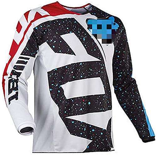 YDQY Maillot de Ciclismo de Manga Larga para Hombre Descenso Verano MTB Bicicleta Downhill Deportes al Aire Libre Camiseta Unisex Ciclismo Motocross Ropa Tops otoño e Invierno(XXS-3XL)